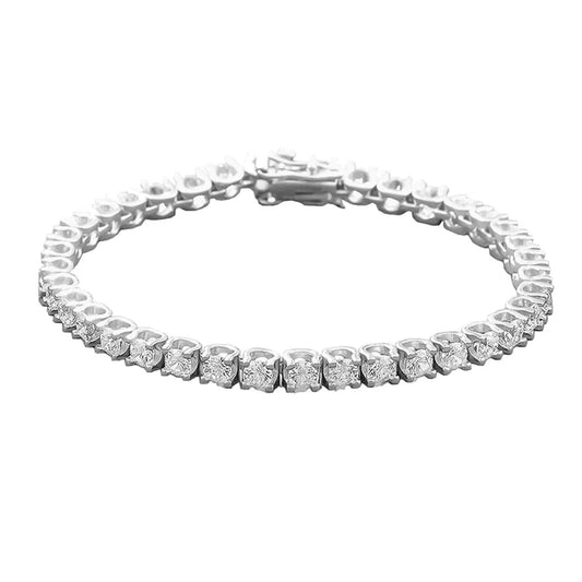 3.5mm Diamond Horn Tennis Bracelet-Black Diamonds New York