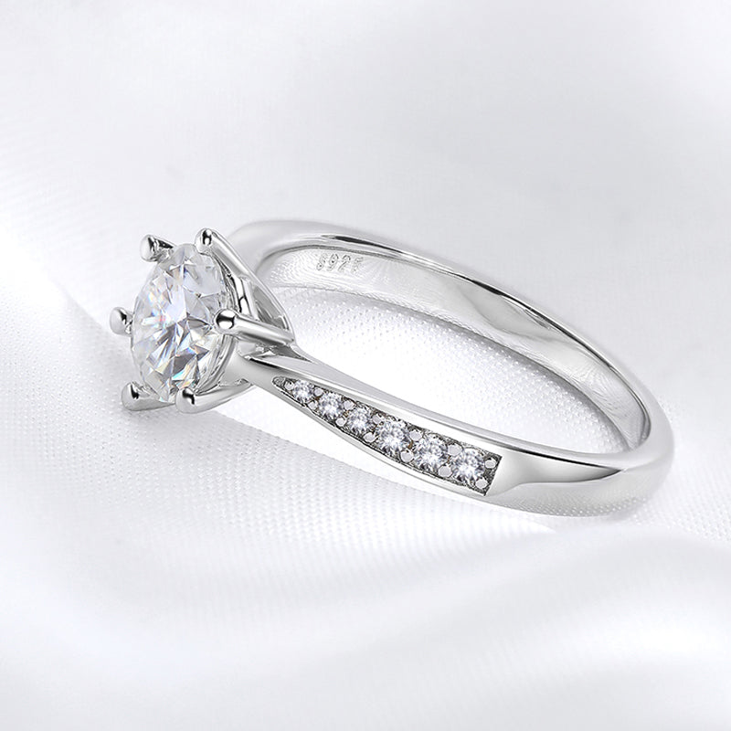 3.0 Ct Round Brilliant Diamond Solitaire Engagement Ring-Black Diamonds New York