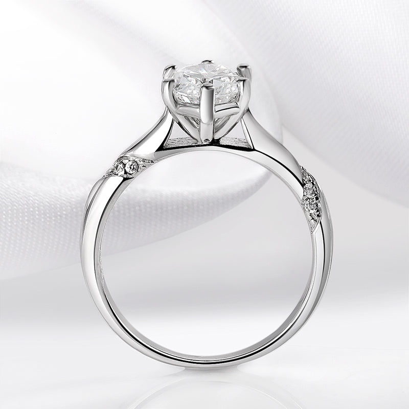 3.0 Ct Round Diamond Solitaire Engagement Ring-Black Diamonds New York