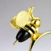 Handmade Bee and Dripping Honey Rings-Black Diamonds New York