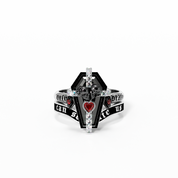 Only Death Can Separate Us Coffin Cut Diamond Wedding Rings-Black Diamonds New York