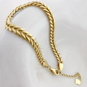 18k Yellow Gold Vintage Chain Bracelet-Black Diamonds New York