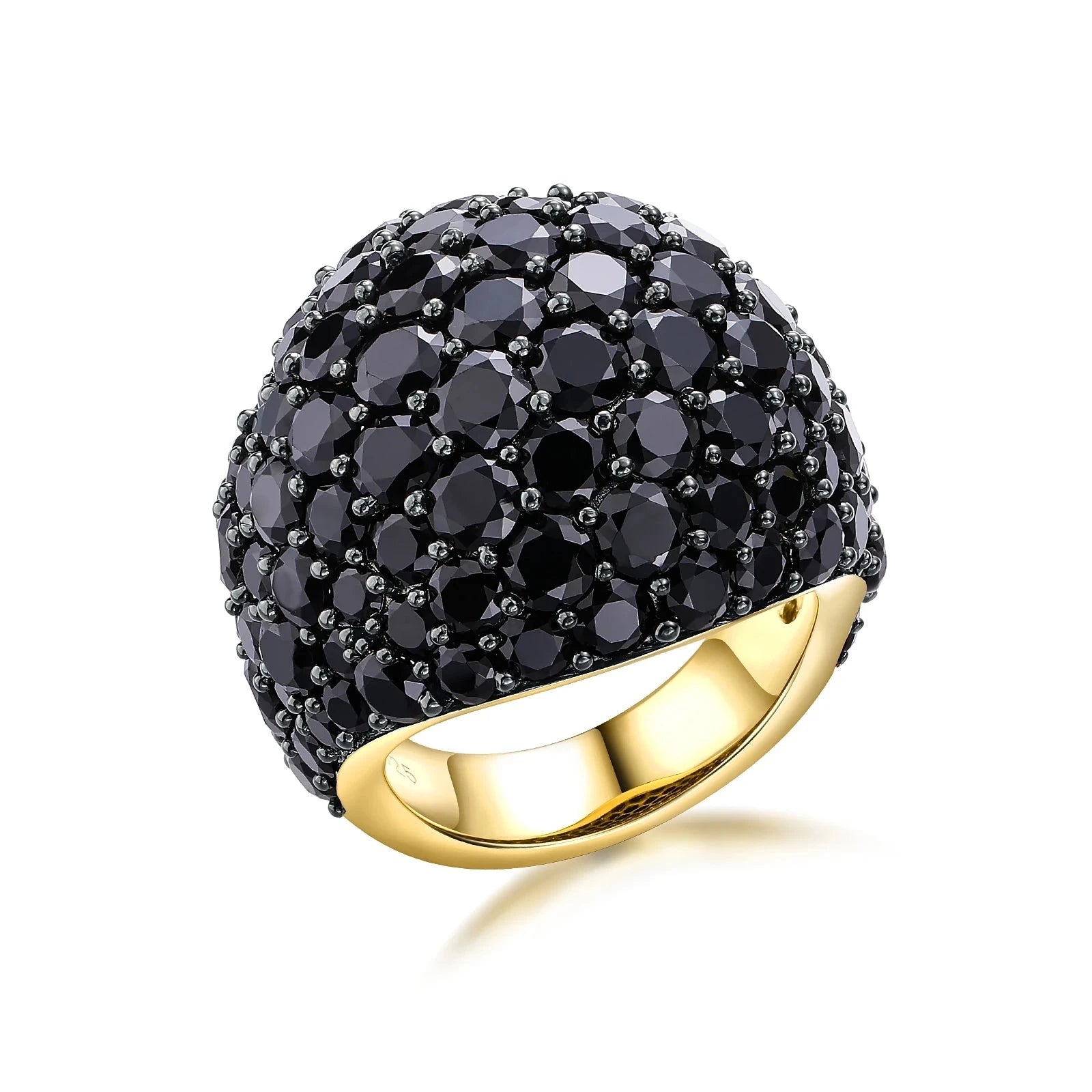 Unique 5.20 Ct Round-cut Black Spinel Ring-Black Diamonds New York