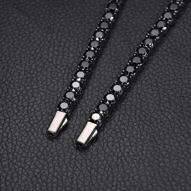 5mm Black Diamond Unisex Gothic Necklace-Black Diamonds New York