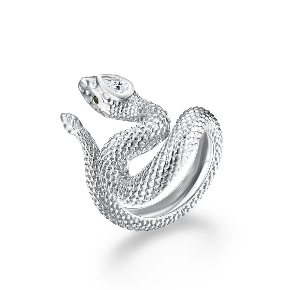 Snake Pear-cut Diamond Ring-Black Diamonds New York