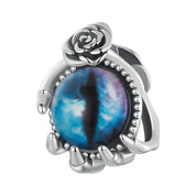 Vintage Skull and Dragon Eye Charm-Black Diamonds New York