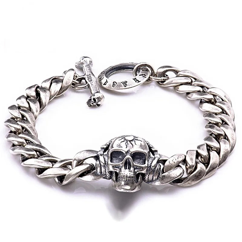 Music Skull Punk Bracelet-Black Diamonds New York