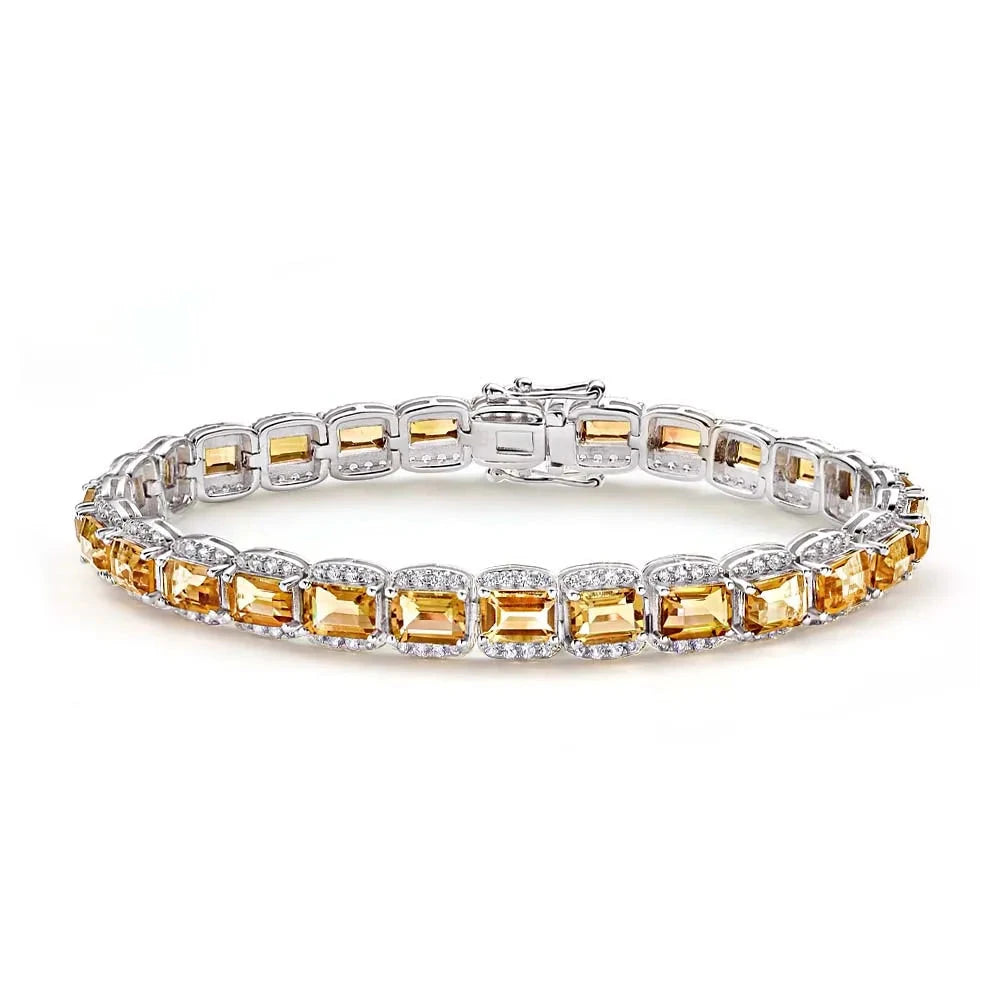 Radiant-cut Nano Crystal Halo Bracelet-Black Diamonds New York