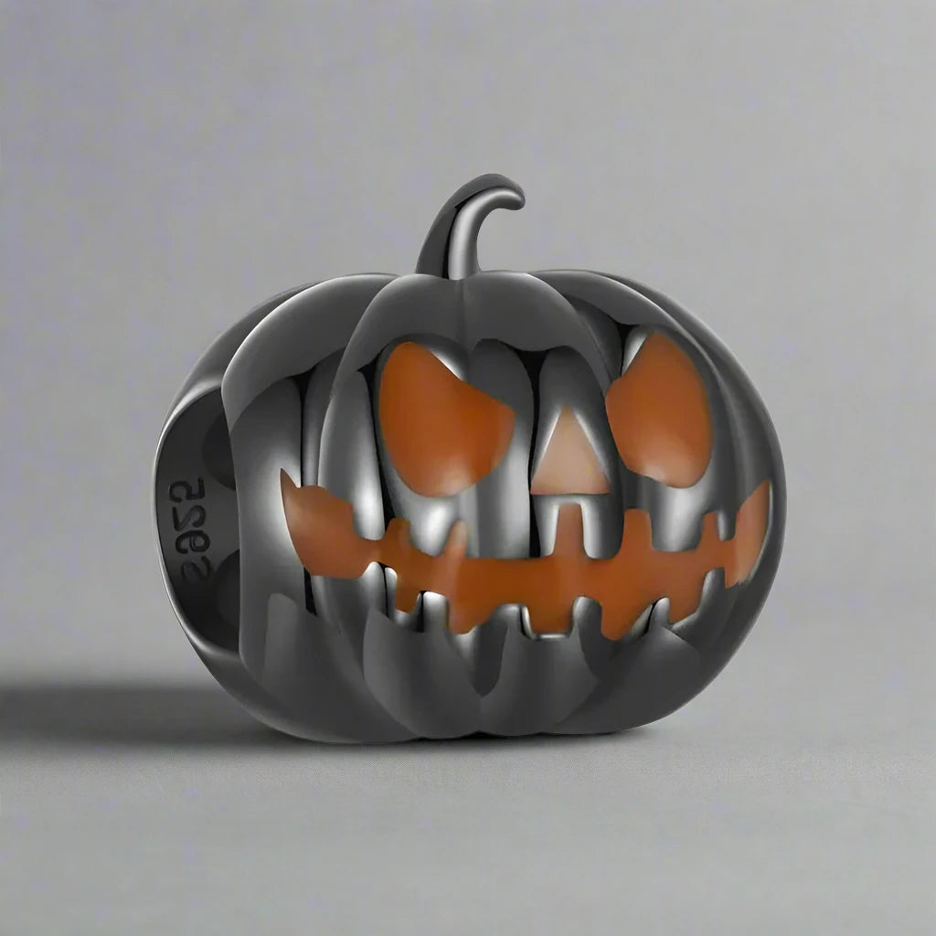 Glow in the Dark Pumpkin Lantern Charm-Black Diamonds New York