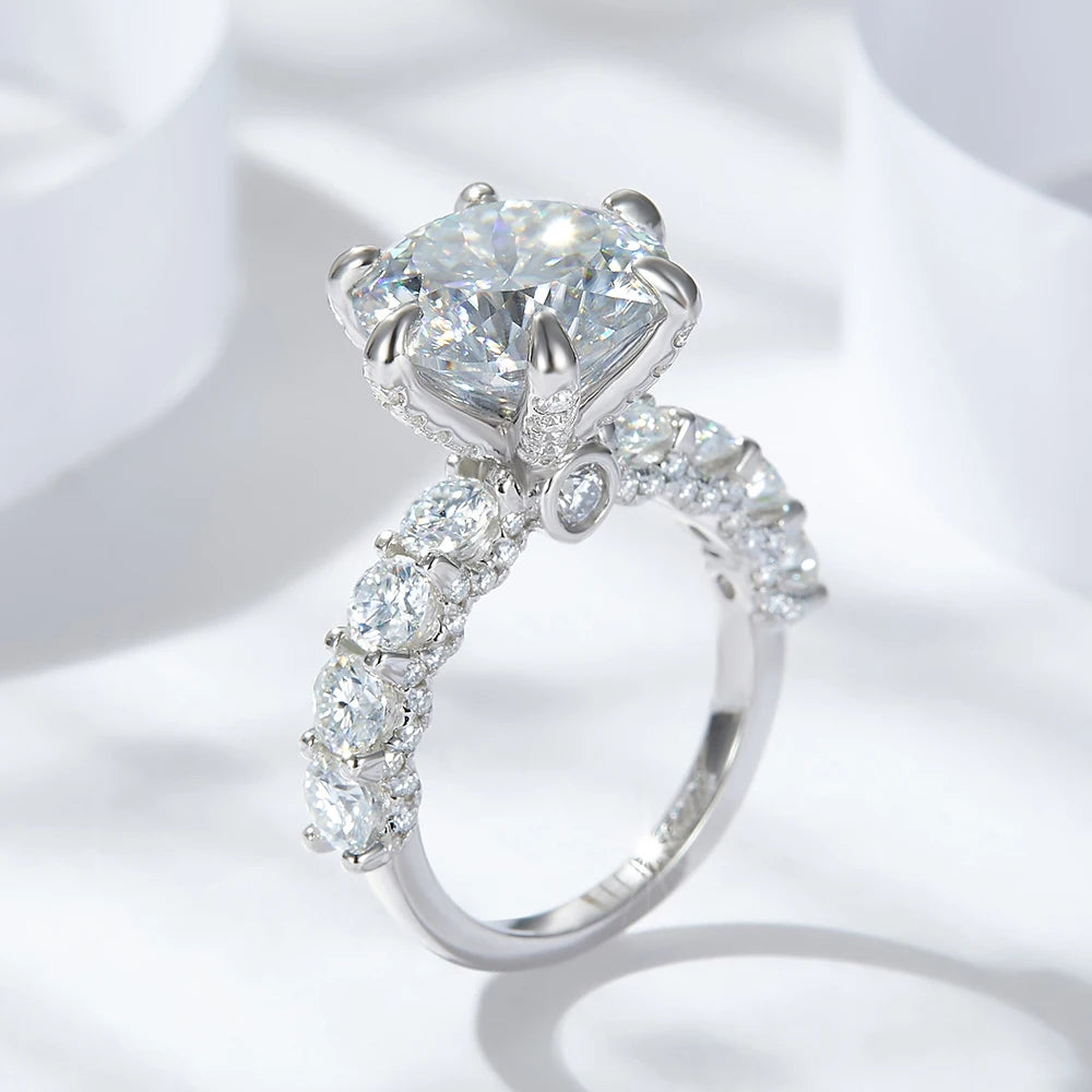 5.0 Ct Hundred Face Cut Diamond Engagement Ring-Black Diamonds New York