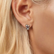 Cool Skull Pink Heart-shaped Created Diamond Stud Earrings-Black Diamonds New York