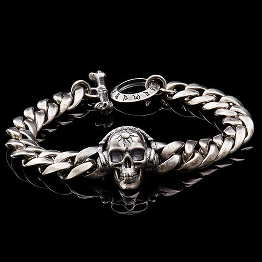 Music Skull Punk Bracelet-Black Diamonds New York