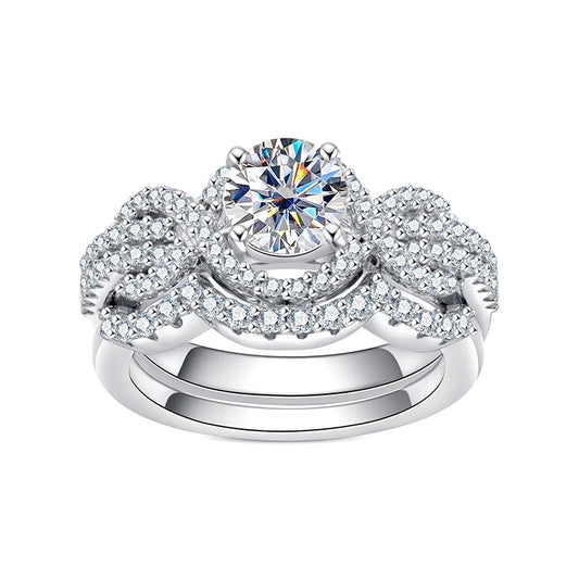 1.0 Ct Round D Color Diamond Engagement Ring Set-Black Diamonds New York