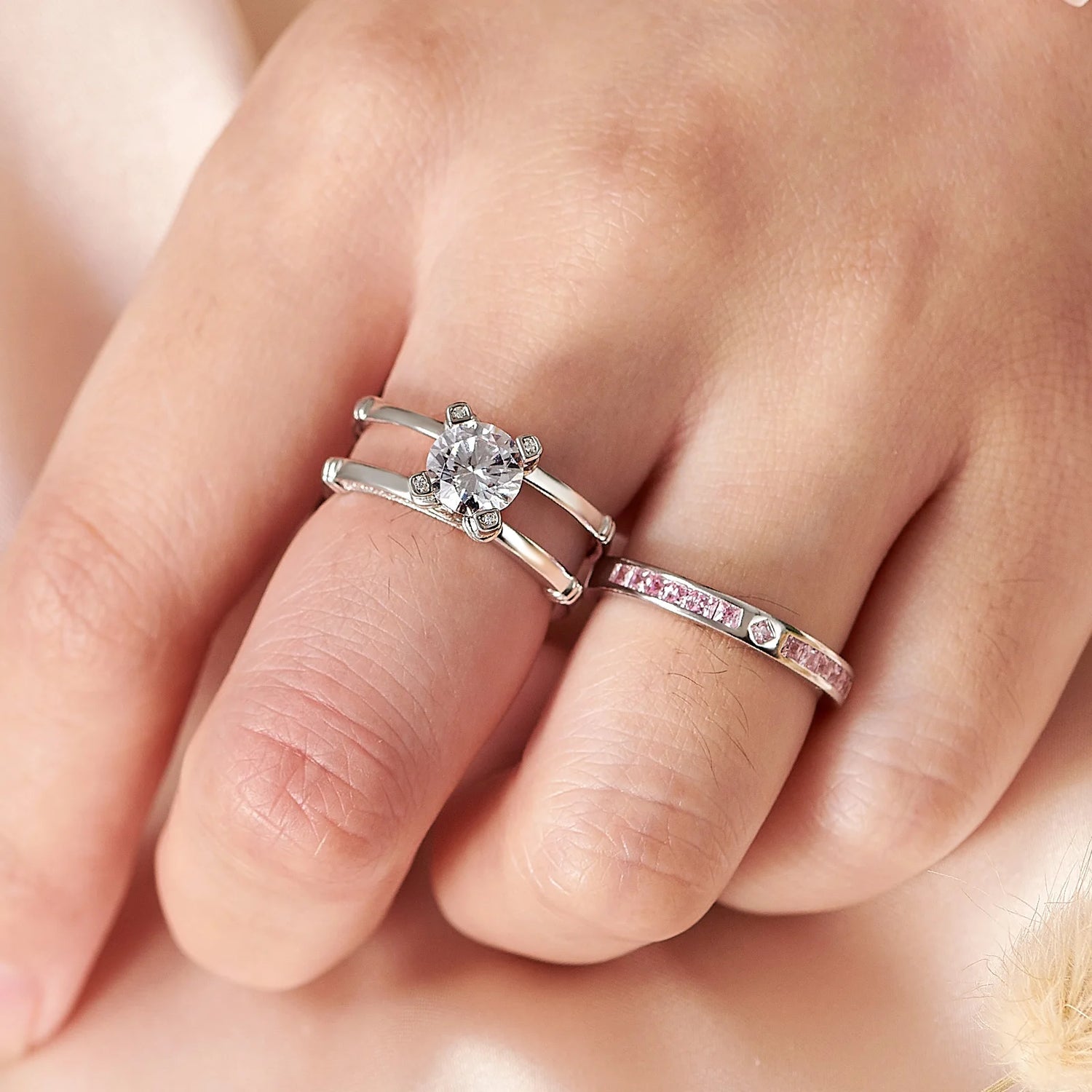 Round Cut Diamond Engagement Ring Set-Black Diamonds New York