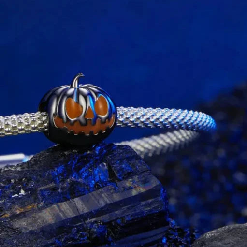 Glow in the Dark Pumpkin Lantern Charm-Black Diamonds New York