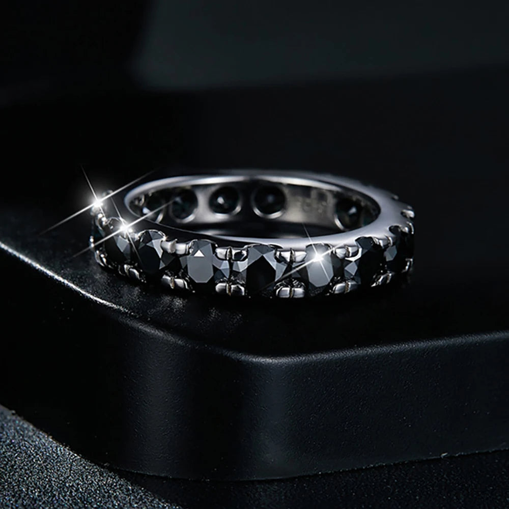 4mm Round Black Diamond Wedding Band-Black Diamonds New York