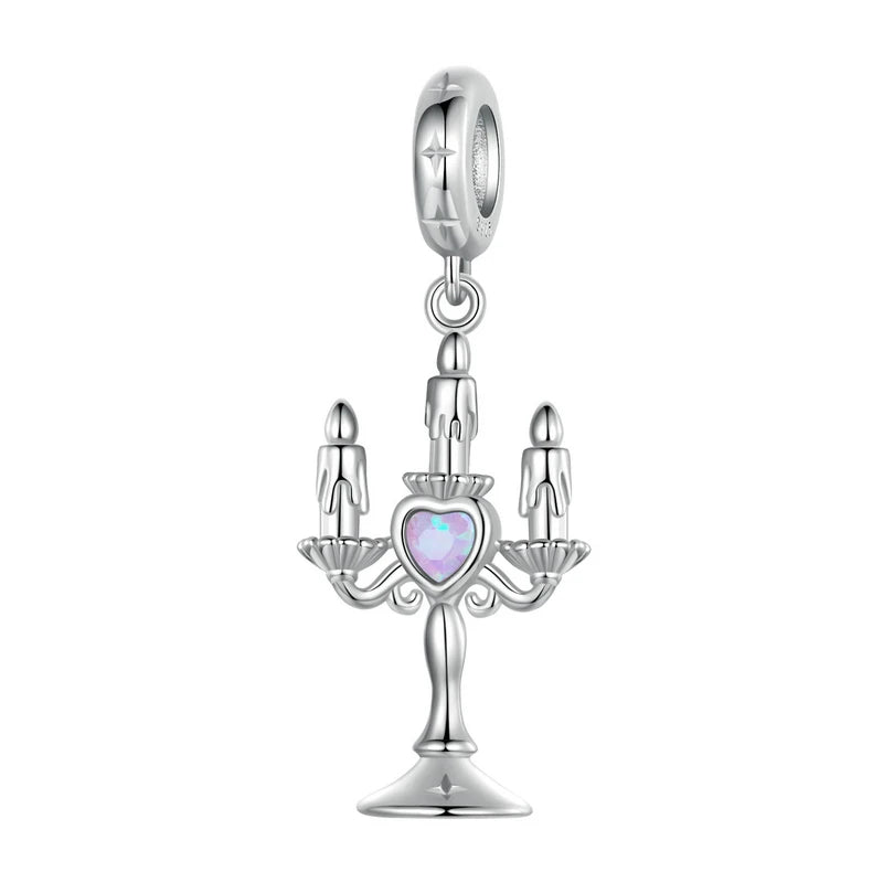 Romantic Candlestick Opal Charm-Black Diamonds New York