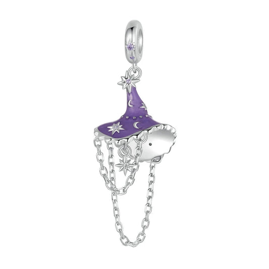 Luminous Purple Witch Hat Charm-Black Diamonds New York