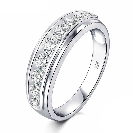 Elegant Round Cut Created Diamond Eternity Wedding Band-Black Diamonds New York