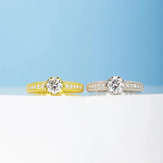 6mm Round Diamond Engagement Ring-Black Diamonds New York