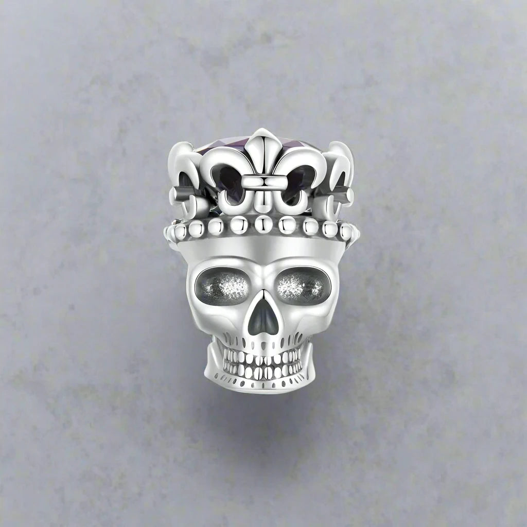 King Skull Gothic Charm-Black Diamonds New York