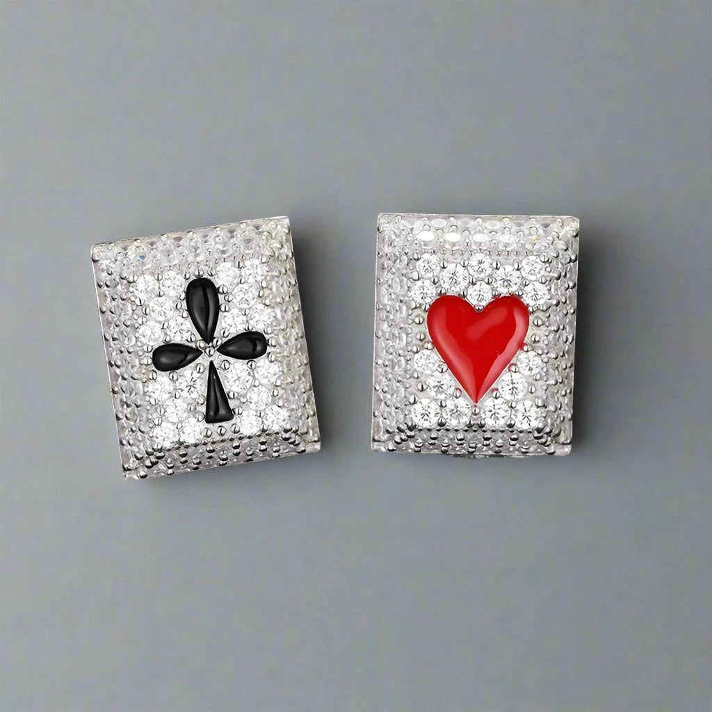 Poker Diamond Stud Earrings-Black Diamonds New York