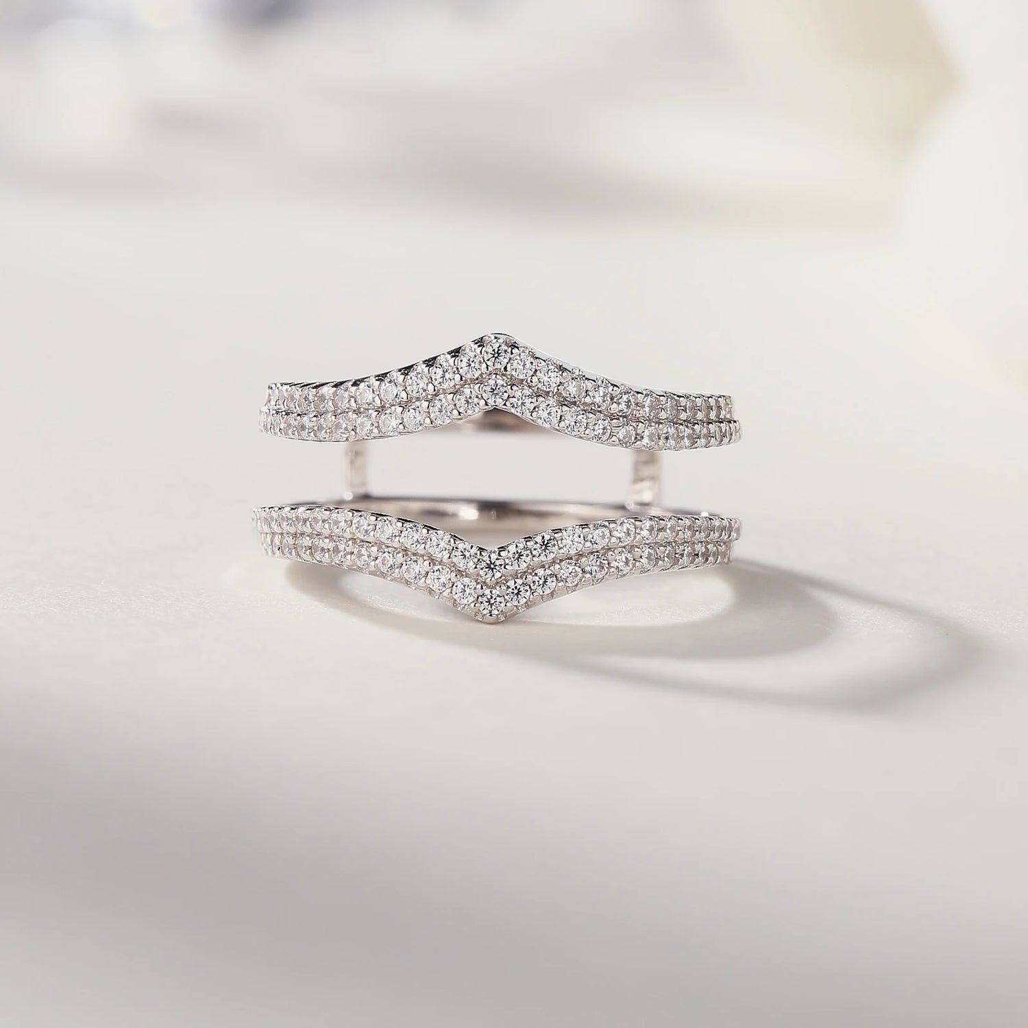 Brilliant Round Cut Diamond Adjustable Wedding Ring Enhancer-Black Diamonds New York