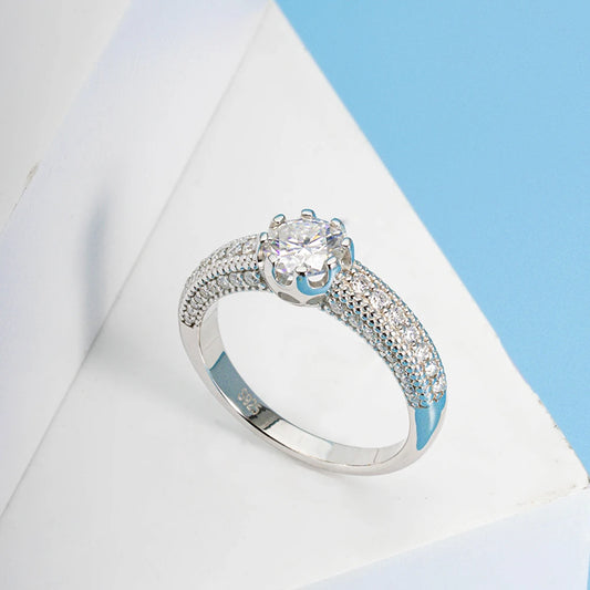 6mm Round Diamond Engagement Ring-Black Diamonds New York