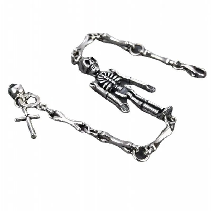 Cross Domineering Skeleton Retro Bracelet-Black Diamonds New York