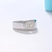 2.0 Ct Emerald-cut Diamond Men's Ring-Black Diamonds New York