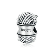 Ball of Yarn Charm with Pink Diamond-Black Diamonds New York