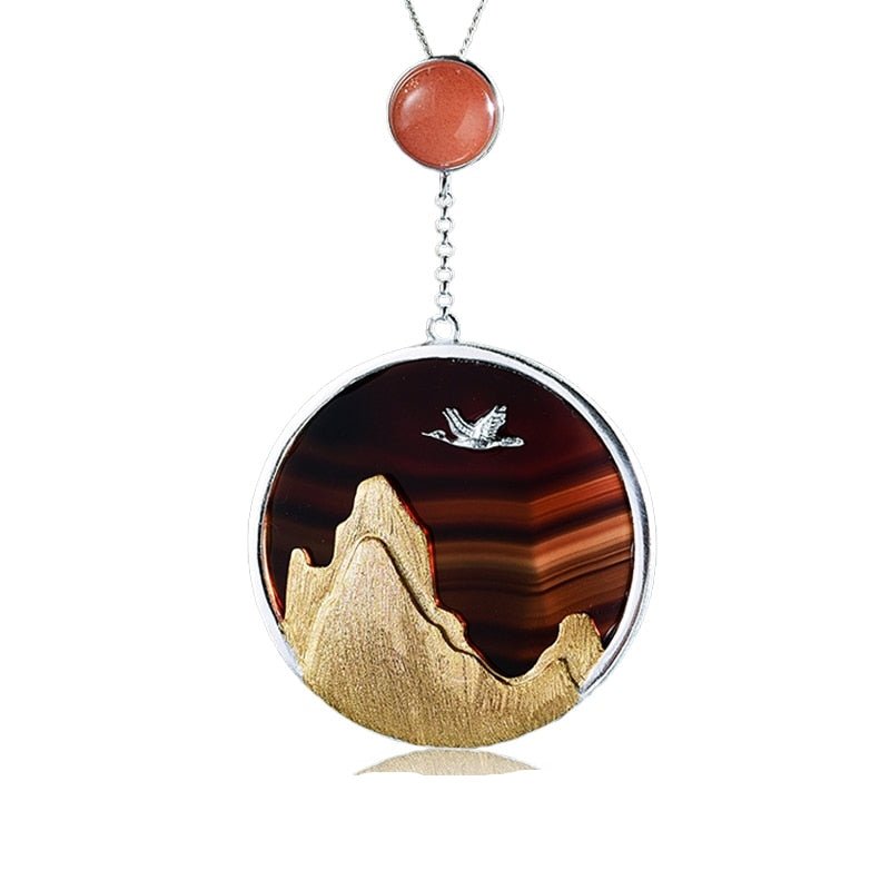 Bird in the Sunset Pendant-Black Diamonds New York