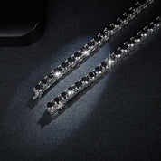 Black Diamond Tennis Necklace-Black Diamonds New York