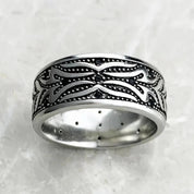 Black Diamond Tiger Pattern Ring Band-Black Diamonds New York