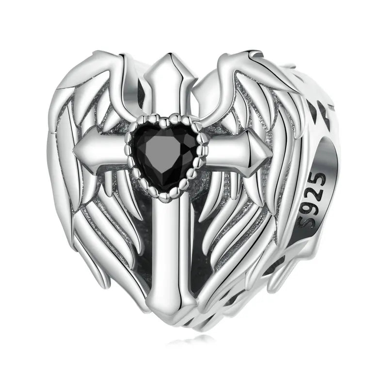 Black Heart Little Devil Punk Diamond Charm Pendant-Black Diamonds New York