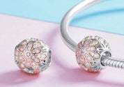 Blooming Bud Charms with Round Diamond-Black Diamonds New York