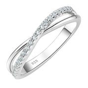 Brilliant Diamond Stackable Infinity Wedding Band-Black Diamonds New York