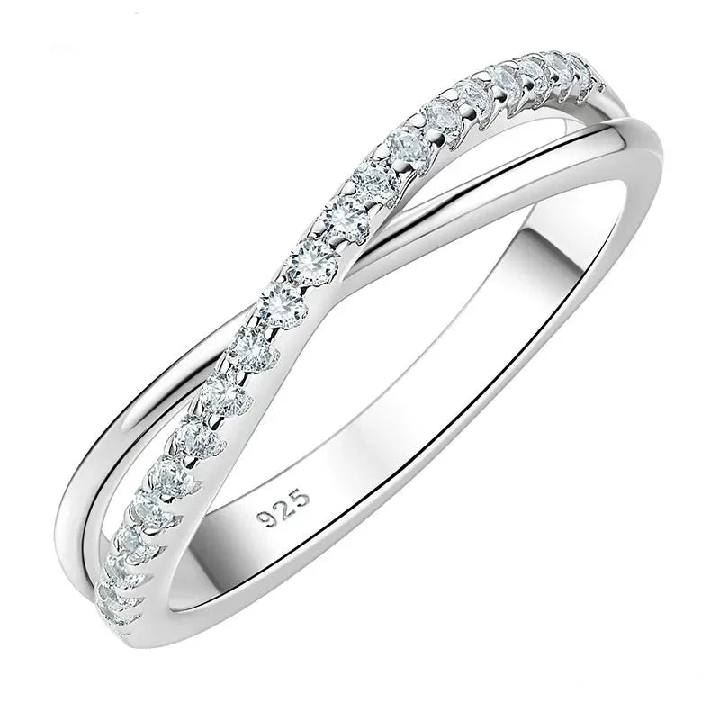 Brilliant Diamond Stackable Infinity Wedding Band-Black Diamonds New York