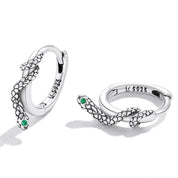 Classic Diamond Snake Buckle Earrings-Black Diamonds New York