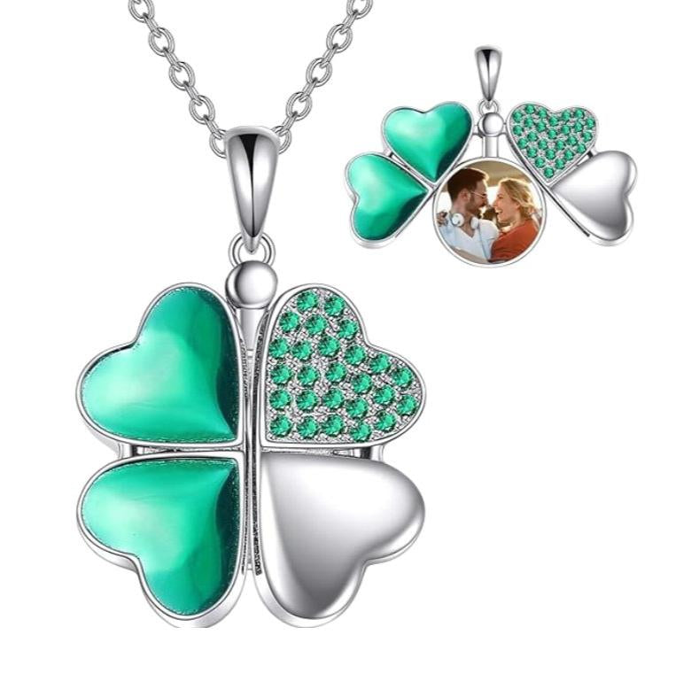 Clover-Heart Change Necklace-Black Diamonds New York