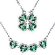 Clover-Heart Change Necklace-Black Diamonds New York