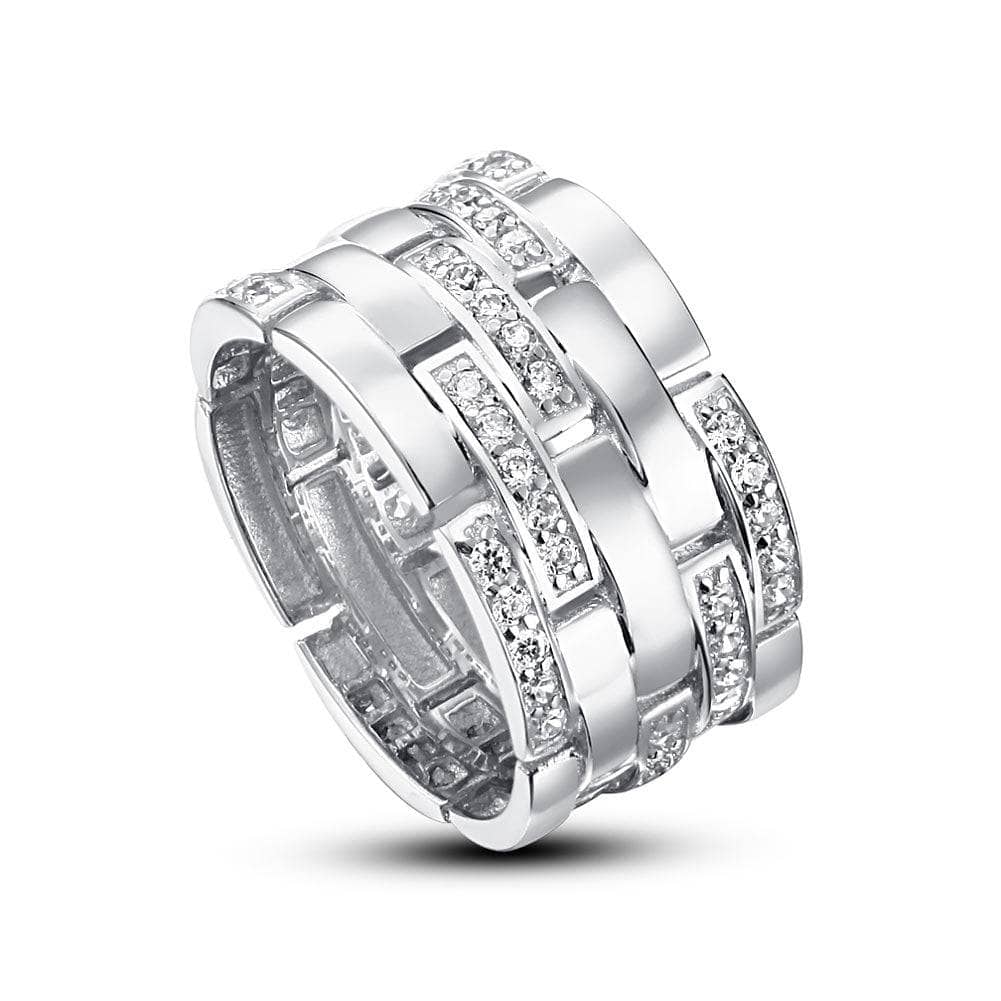 Created Diamond 1 cm Band Wedding Anniversary Ring-Black Diamonds New York