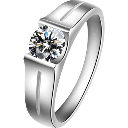 Created Diamond Simple Engagement Ring for men-Black Diamonds New York