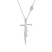 Cross Faith Diamond Chain Necklace-Black Diamonds New York