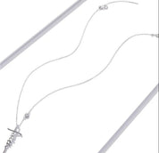 Cross Faith Diamond Chain Necklace-Black Diamonds New York