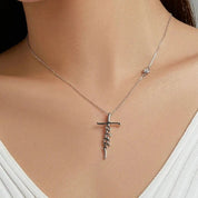 Cross Faith Diamond Chain Necklace-Black Diamonds New York