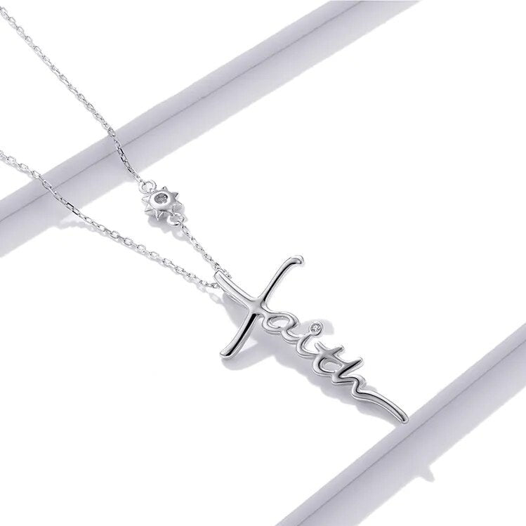 Cross Faith Diamond Chain Necklace-Black Diamonds New York