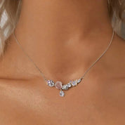 Diamond Necklace with Flower & Butterfly-Black Diamonds New York