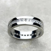 Elegant Dazzling Diamond 6mm Ring Band-Black Diamonds New York