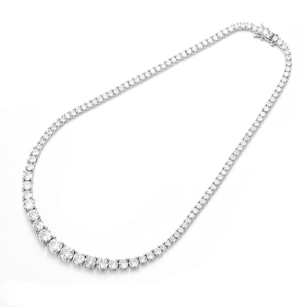 Elegant Round Cut Diamond Tennis Necklace-Black Diamonds New York